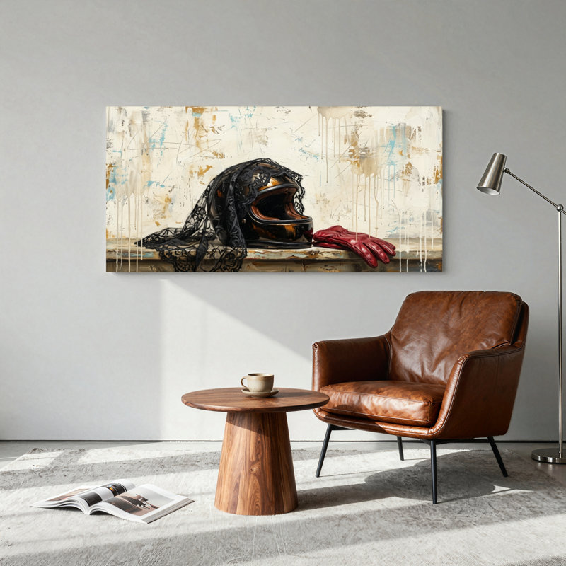 Ensemble d'une toile abstraite, 58“W x 28”H, Wrapped Canvas