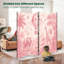 Paravent 4 panneaux à cloison pliable Royal Vintage Pink