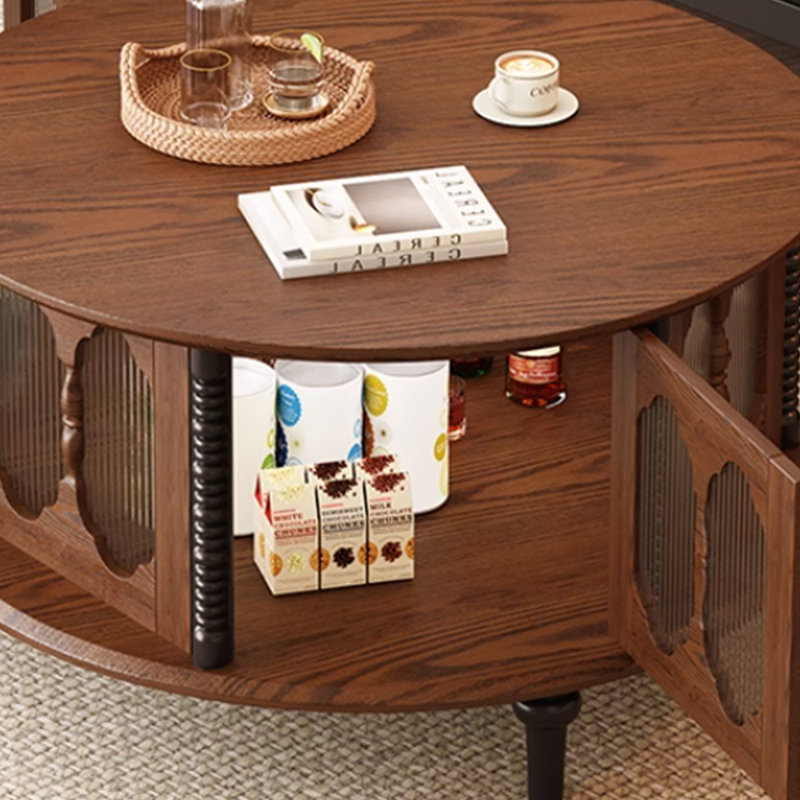 Table basse rétro et niche, H 18,89 po x l 39,37 po x P 39,37 po