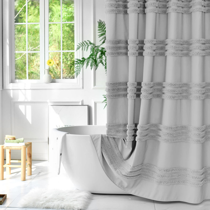 Rideau de douche Jonestown, H 79 po x l 72 po, Gris