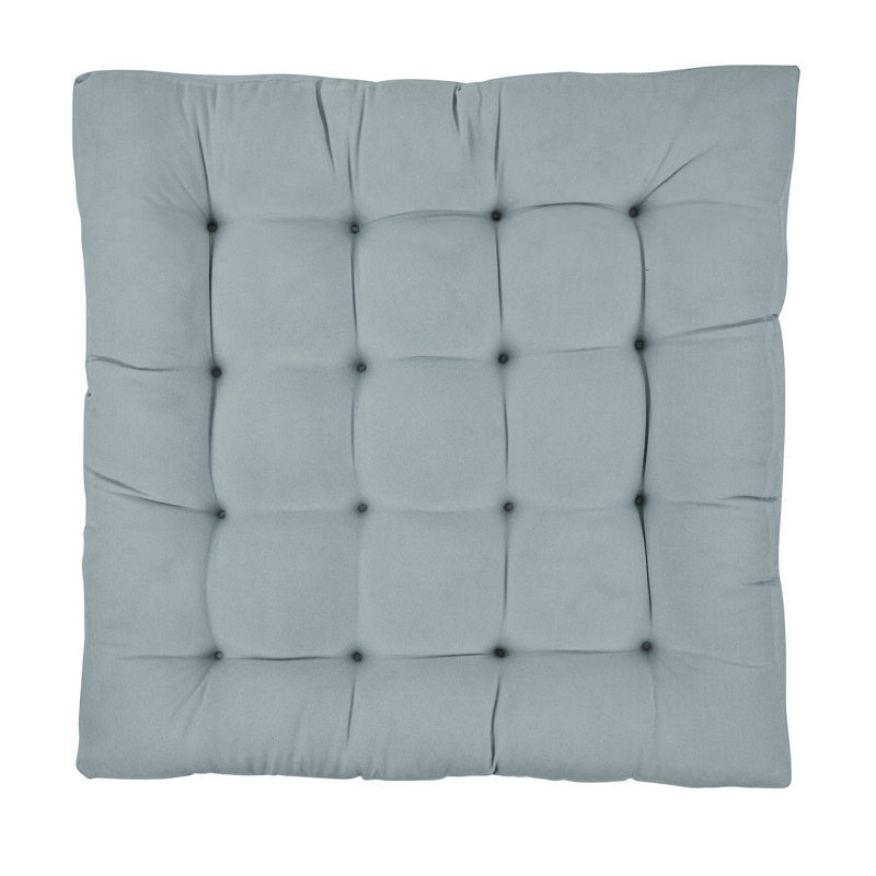  Coussin de sol 40 po avec capitonnage et poignée, Argent