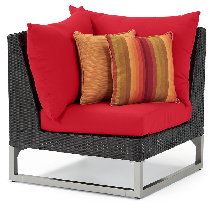 Sameko Outdoor 4 - Piece Conversation Set, Brown, Charcoal Grey Sunbrella®