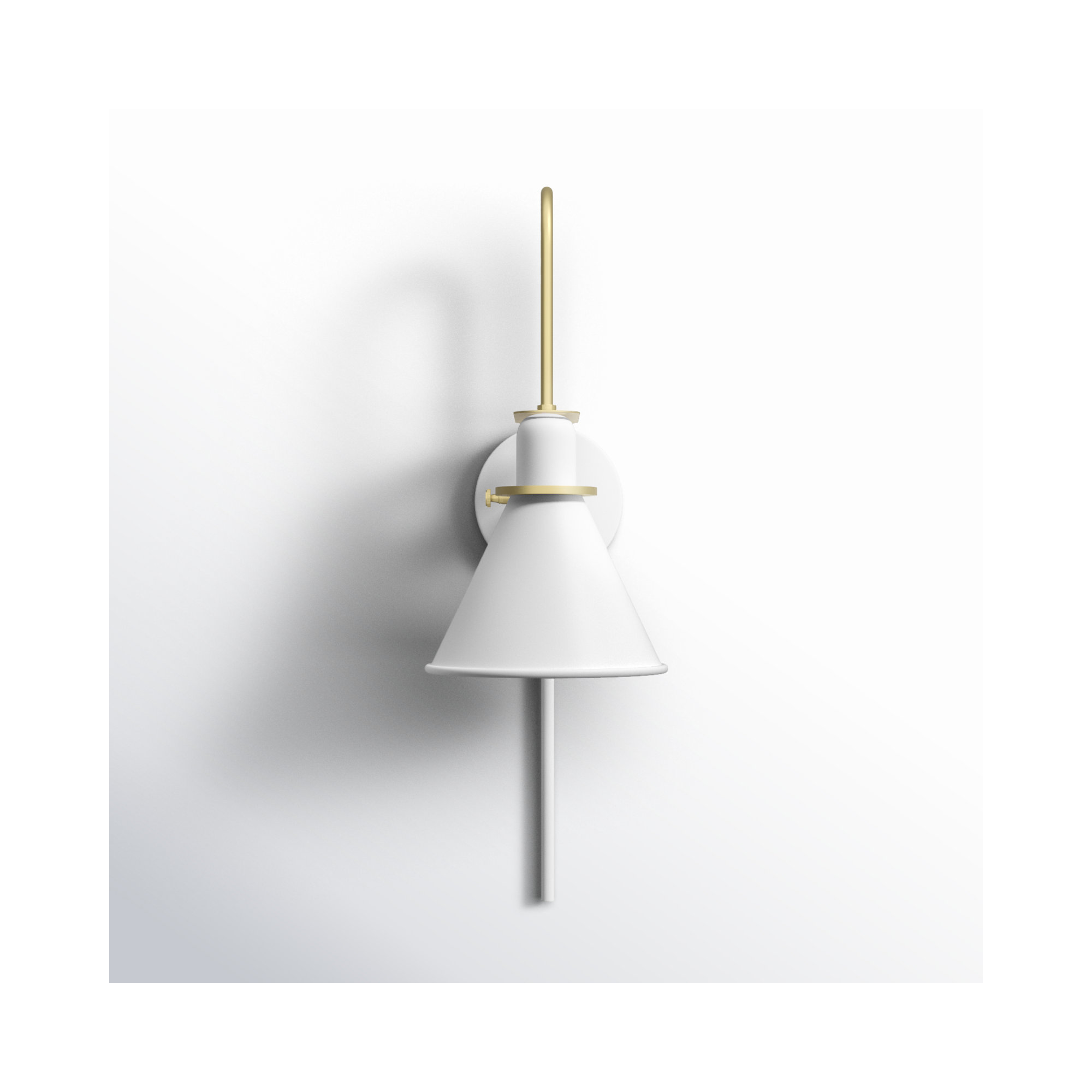 Alston Single Light Iron Dimmable Barn Light, White