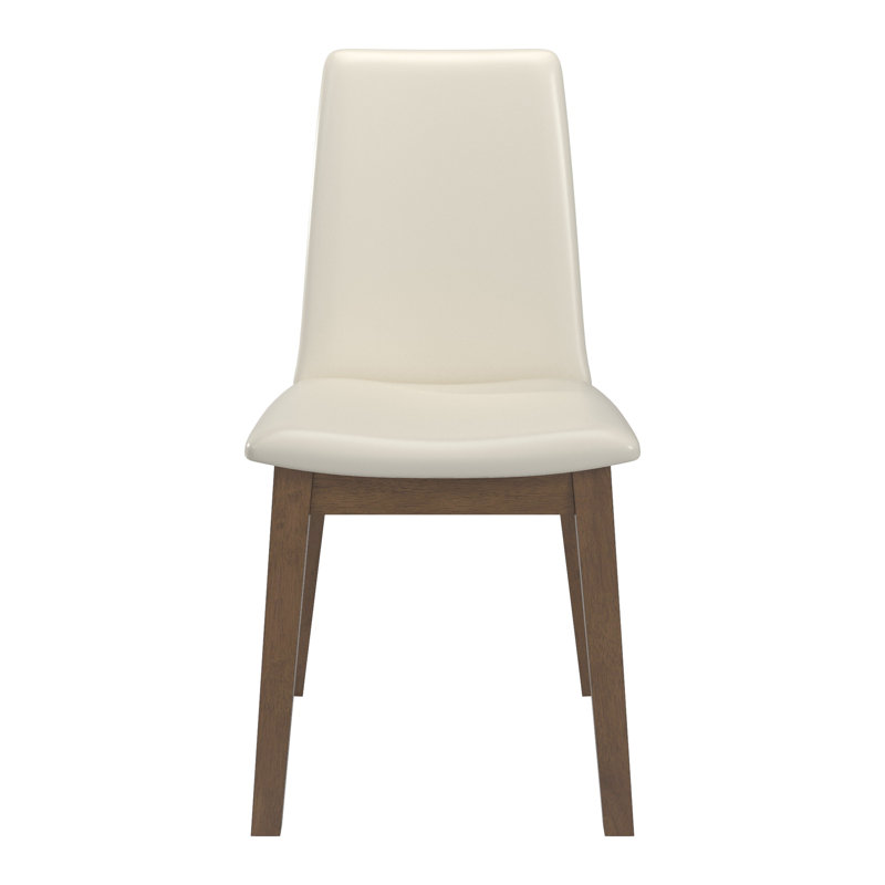 Chaise en cuir Cipolla, Bois brun