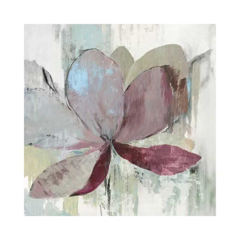 Drippy Floral I by Asia Jensen - Wrapped Canvas Painting, 30.48 cm H x 30.48 cm W