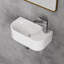 White Ceramic Cloakroom Basin 40 x 22 cm Small Space Saving Bathroom Sink
