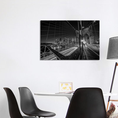 Brooklyn Bridge Lights by Stefan Schilbe - Print on Canvas