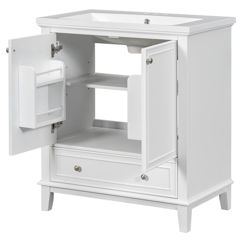 Meuble-lavabo 30 po avec lavabo, Blanc