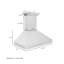 Hotte de cuisine murale à conduit ZLINE CrownSound ™ en acier inoxydable avec haut-parleurs Bluetooth intégrés-1547040312