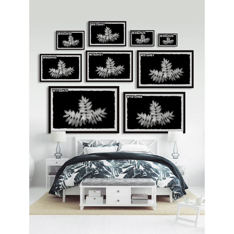 Contrasting Leaves - Single Picture Frame Painting, 41cm H x 61cm W x 3.81cm D