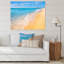 Reproduction de photo sur la côte, océan bleu avec plage orange-67464160-67464183