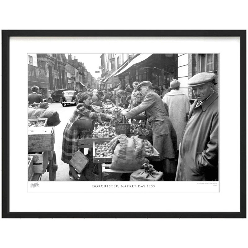 Dorchester, Market Day 1955 by Francis Frith - Single Picture Frame Print, 40cm H x 50cm W x 2.3cm D