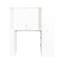 Coiffeuse blanche avec multiprise, 3 grands tiroirs et miroir large
