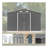 10X8 FT Outdoor Storage Shed,  Metal Foundation & Lockable Doors, Tool Shed For Garden, Patio, Backyard, Lawn, Grey