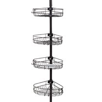 Better Homes & Gardens Rust-Resistant Tension Pole Shower Caddy, 3 Shelves,  Oil Rubbed Bronze Finish