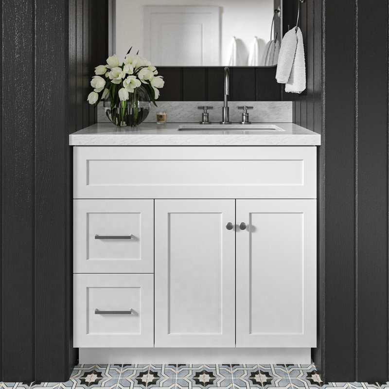 Ensemble de meuble-lavabo simple 37 po Hamlet, Blanc