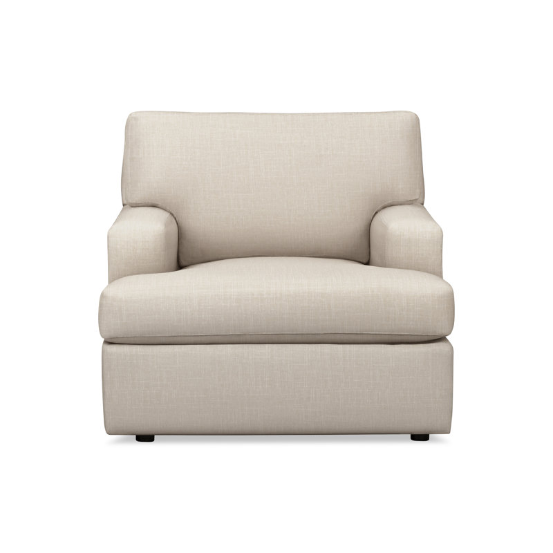 Fauteuil d'appoint Cleo, Mélange de lin performance sable Lena
