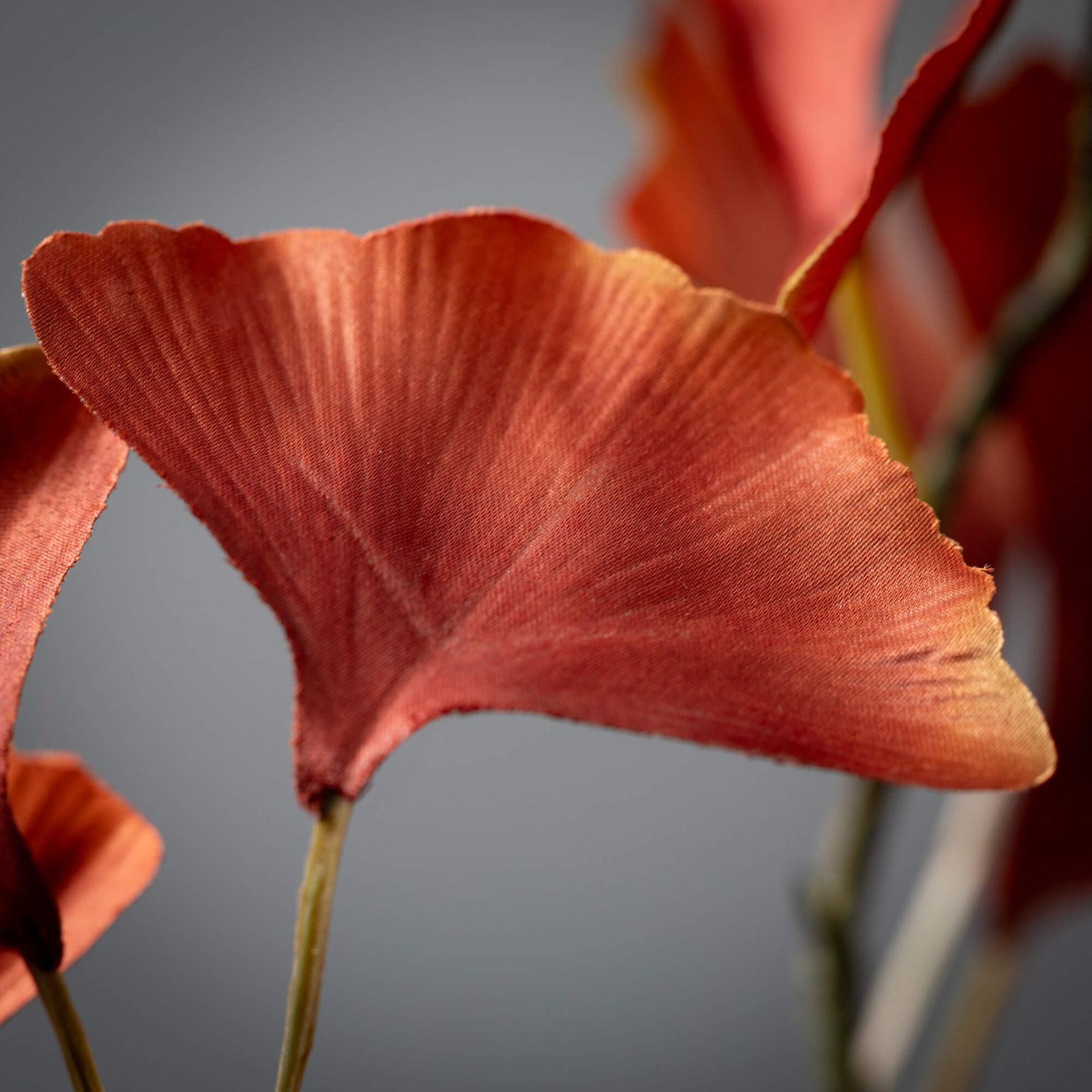 28" Artificial Red Fall Gingko Spray