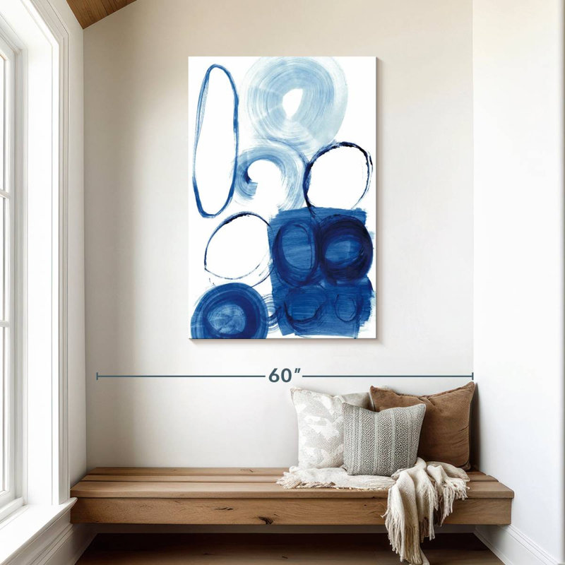 Avery Blue Circle Study I, 45" H x 30" W