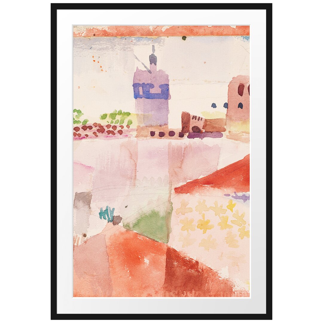 Gerahmter Kunstdruck Hammamet Tunisia and Her Mosque von Paul Klee