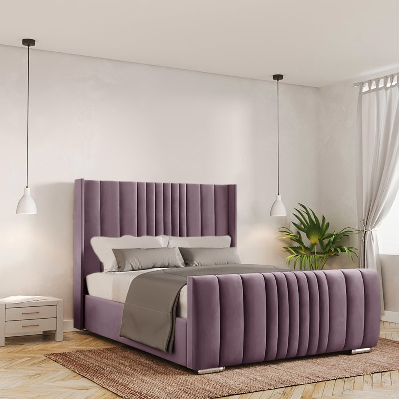 Bastin Upholstered Ottoman Storage Bed, Single (3'), Lilac