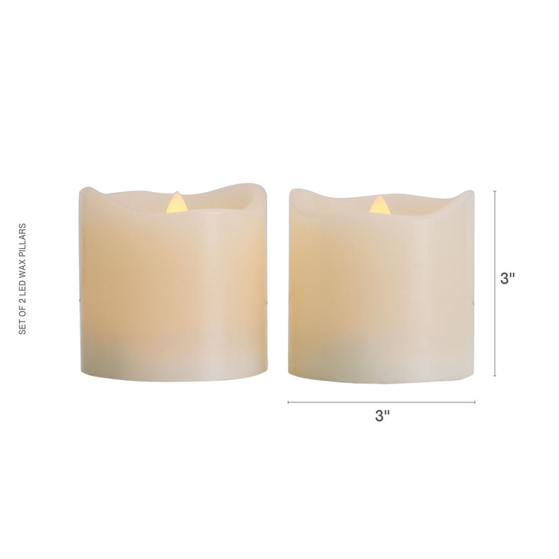 Pilier de cire Pfaltzgraff, ensemble de 2 à 3 x 3 pouces, 2