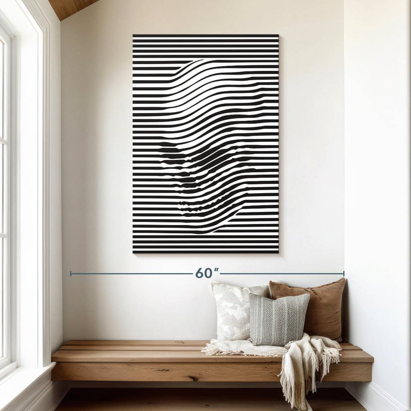 Crâne Kerner illusion optique, H 48 po x l 32 po