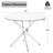 Round Glass Top Dining Table for 4-6, Heavy-Duty Metal Base with Adjustable Non-Slip Floor Protectors - Modern Kitchen Table for Dining Room, Apartment, Home, Condo-494546770-494546860