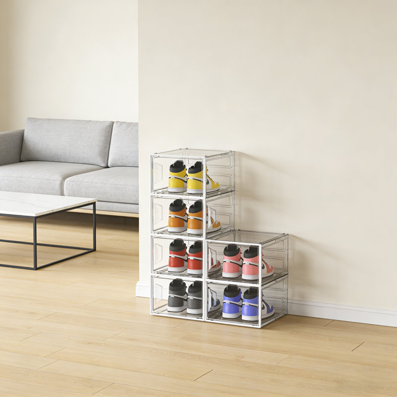 Boîte à chaussures Armorstack Premium - paquet de 6, robuste et empilable pour chaussures de taille 13