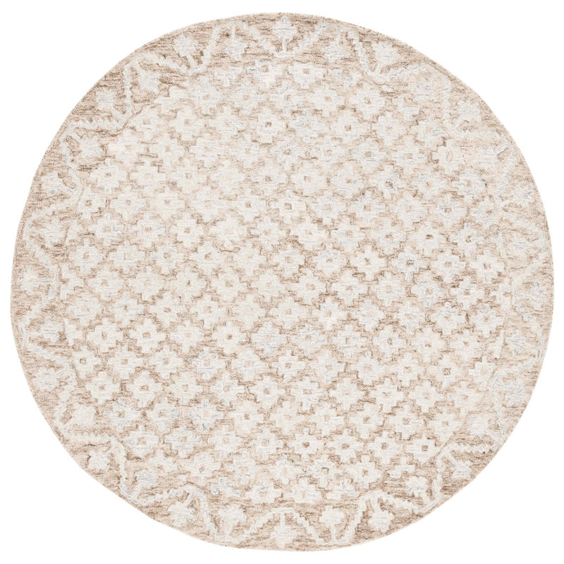 Heath Geometric Indoor Rug, Round 6'