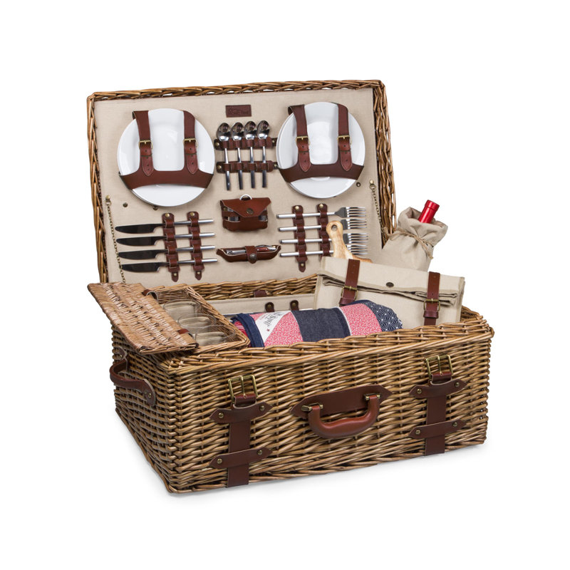 Charleston Luxury Basket with Deluxe Picnic Set