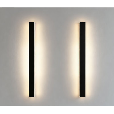 Longue applique murale d'extérieur linéaire à DEL, applique murale imperméable IP65 de 50 W, 3 lumières de porche extérieures réglables à température de couleur moderne pour la maison, le jardin et le garage