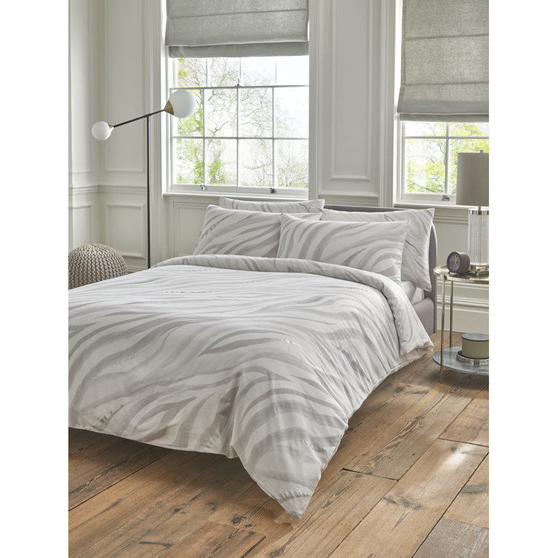 Maya Cotton Animal Print Duvet Cover Set with Pillowcases, Single Duvet Cover + 1 Housewife Pillowcase