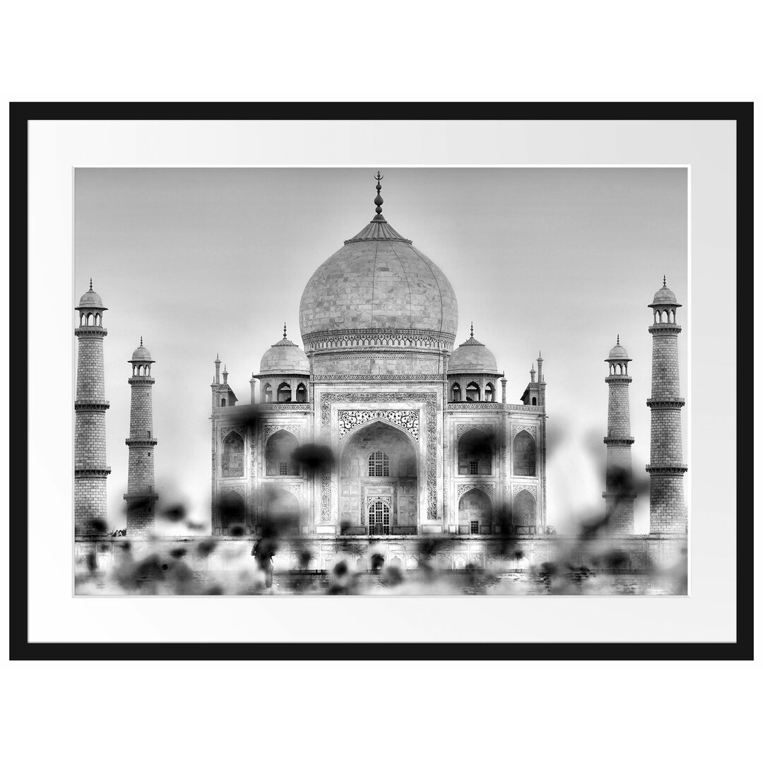 Gerahmtes Poster Taj Mahal im Sommer