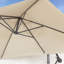 Parasol suspendu rectangulaire avec base et inclinaison réglables