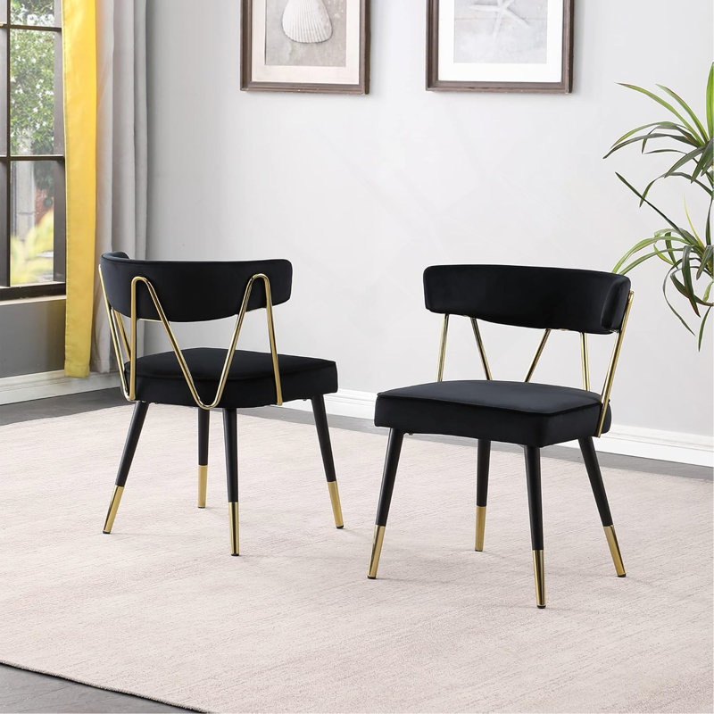 Chaise d'appoint Aarhus , Velours noir
