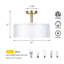 Plafonnier semi-encastré cylindrique 3 lumières Modern