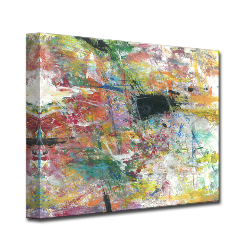 « technicolor space »-impression sur toile tendue, H 20 po x l 30 po x P 1,5 po