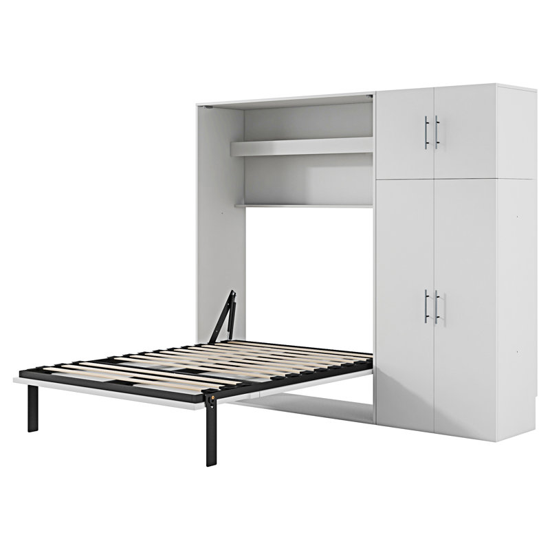 Lit escamotable avec casiers et armoires Murphy