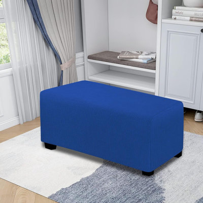 Housse De Pouf En Velours Extensible Avec élastique En Bas Pour Salon, Chambre à Coucher (beige, Taille L