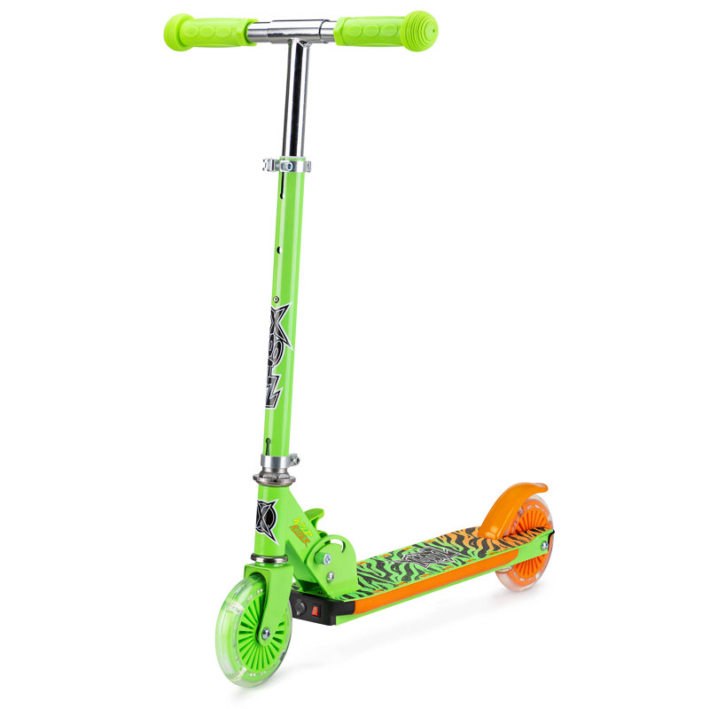 Xootz Wild Rider LED Scooter , Green