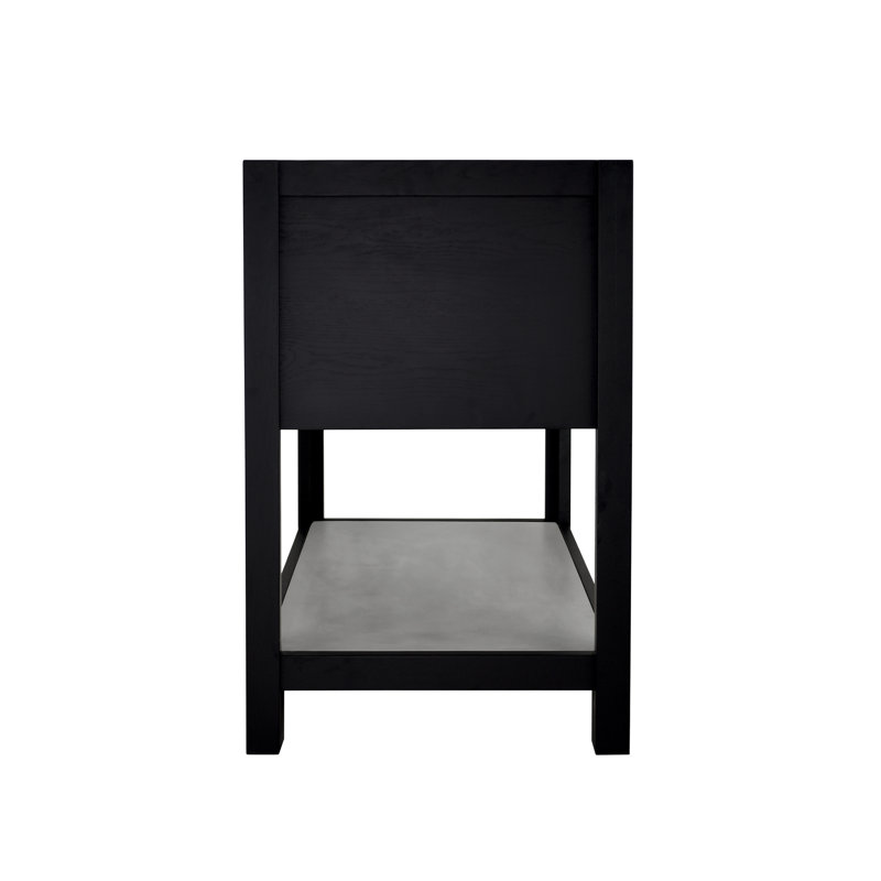 Solace 30.5" Single Bathroom Vanity Set, Midnight Oak, Ash, Ash