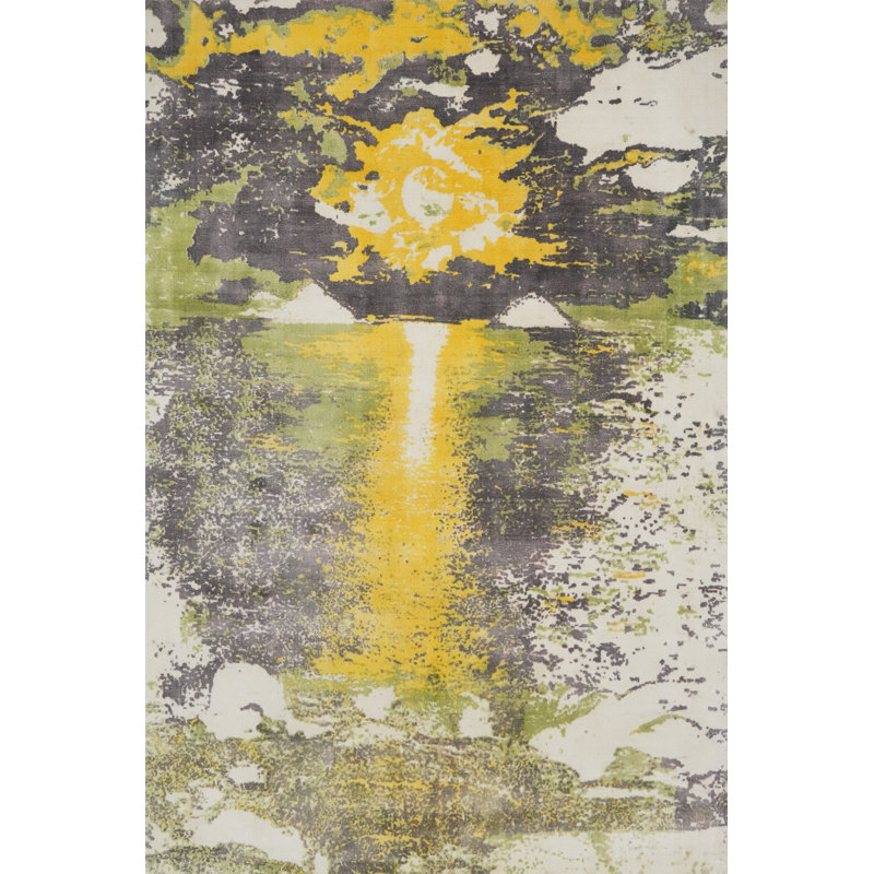 Nature Print Abstract Modern Rug 5x7