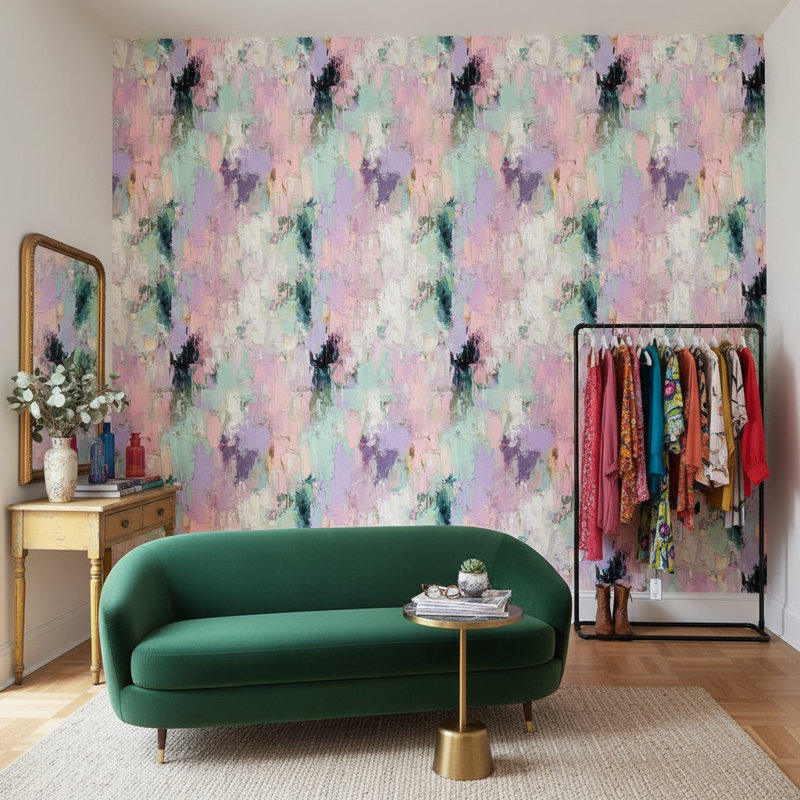 Abstract Wallpaper Pastel Textured Removable Wall Decor