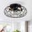 15.7" Matte Black Cage Ceiling Fan 