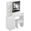 Ensemble de meuble-lavabo de 37 po de taille moyenne avec commode gauche + commode tabouret, 2 prises CA + 2 prises USB, support pour séchoir à cheveux, grand miroir à DEL tactile, interrupteur 3 couleurs, EPA, GCC, certificat UL-450559291