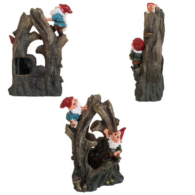 Jaylinn Hand Crafted Weather Resistant Waterfall Fountain with Light