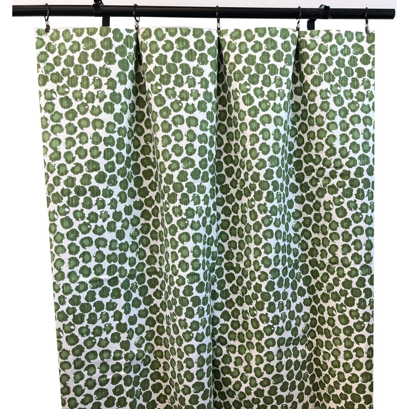 Green Moss Chartreuse Abstract Leopard Print Curtains, 50" W x 96" L