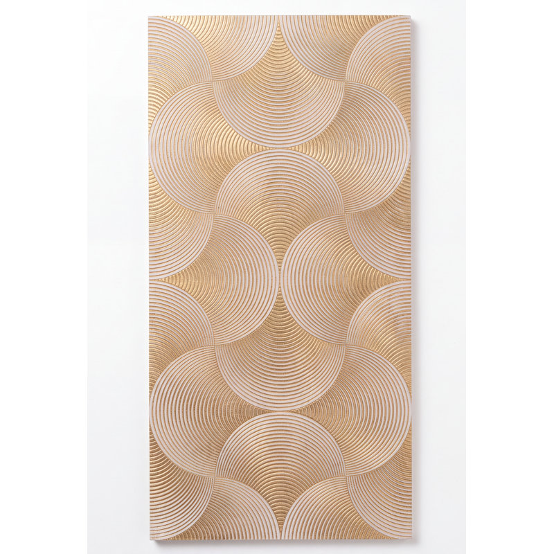 Gold Pattern Etched Marble Tile