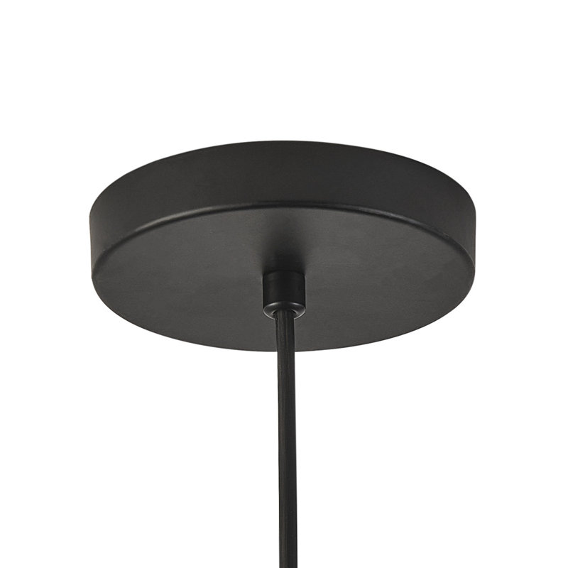 1-Bulb Black Metal Dome Pendant Light, E26 Base, Adjustable, Dimmable, ETL Certified